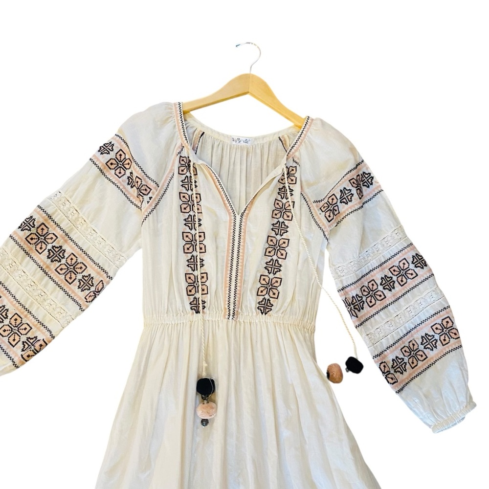 Love shack fancy Maxi Isla Boho Peasant Embroidered dress size XS - Picture 6 of 12